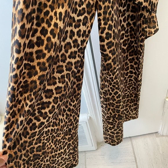 Zara Leopard Print Wide Leg Jumpsuit - Picture 4 of 4